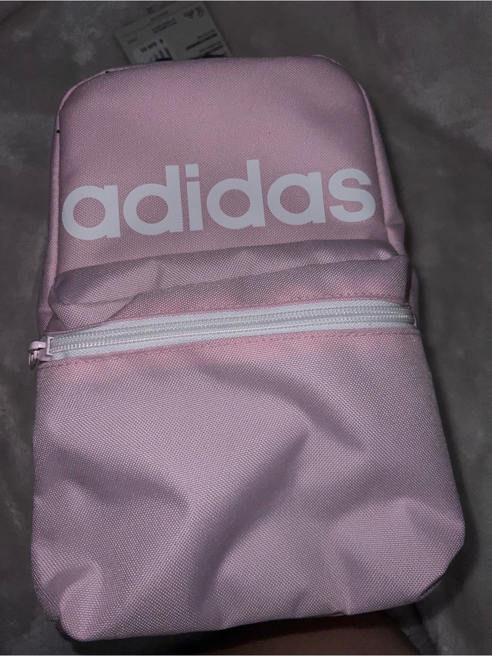 adidas Light Pink Mini Pouch with White Logo